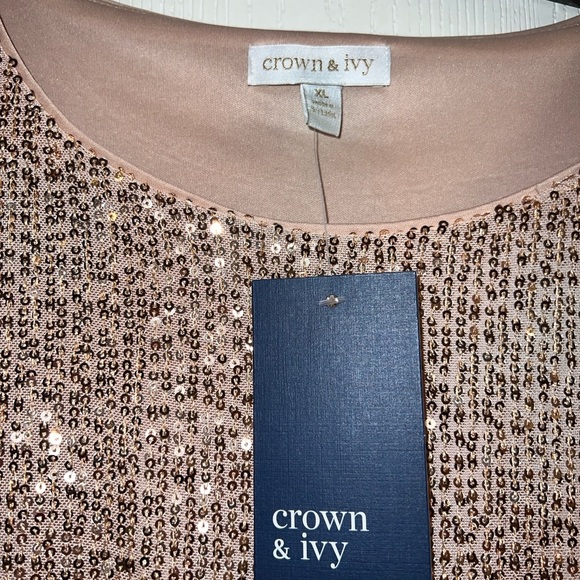 Crown & Ivy Sequin Embellished DRESS - Picture 3 of 4